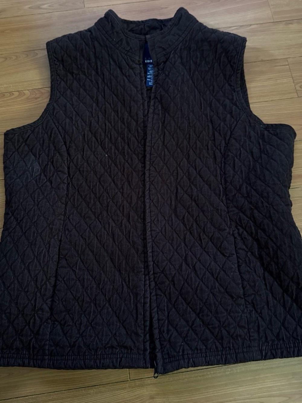 Quilted Brown Sleeveless Vest